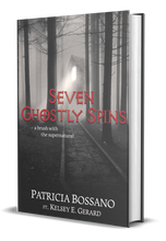 Load image into Gallery viewer, Seven Ghostly Spins: a brush with the supernatural front cover hard cover 3d